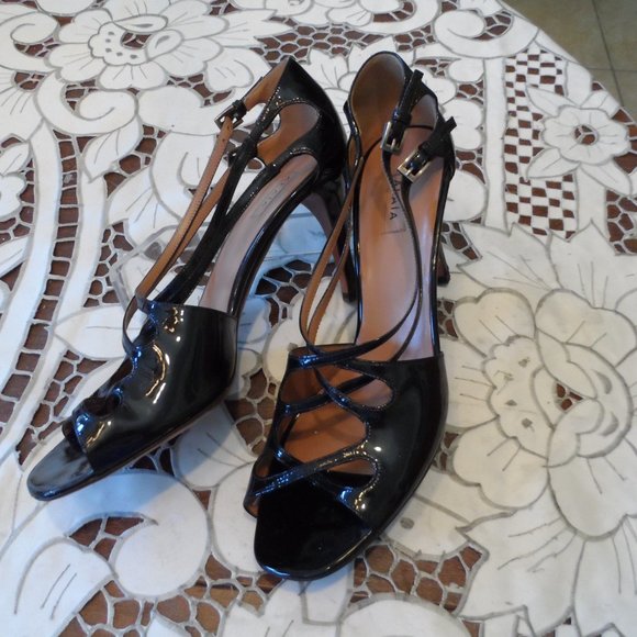 Alaia Paris Black Patent Leather Strappy Heels Size EU 38.5B US 8.5M - Picture 6 of 16